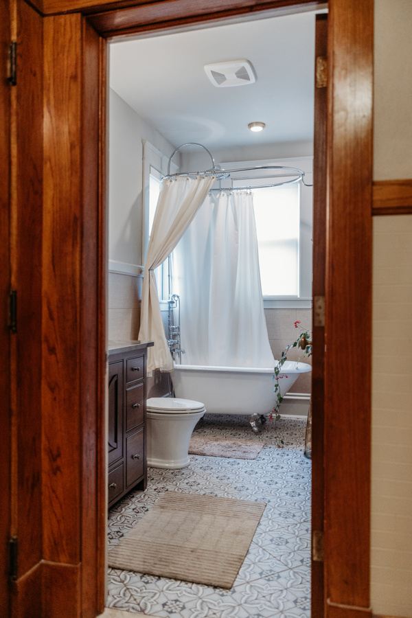 Bathroom View through Doorway 